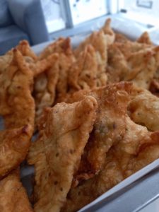 Samosas displayed on a plate